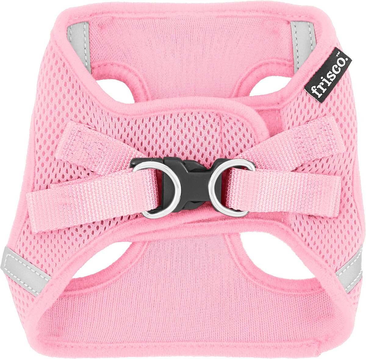 FRISCO Small Breed Soft Vest Step In Back Clip Dog Harness, Pink, 12 to