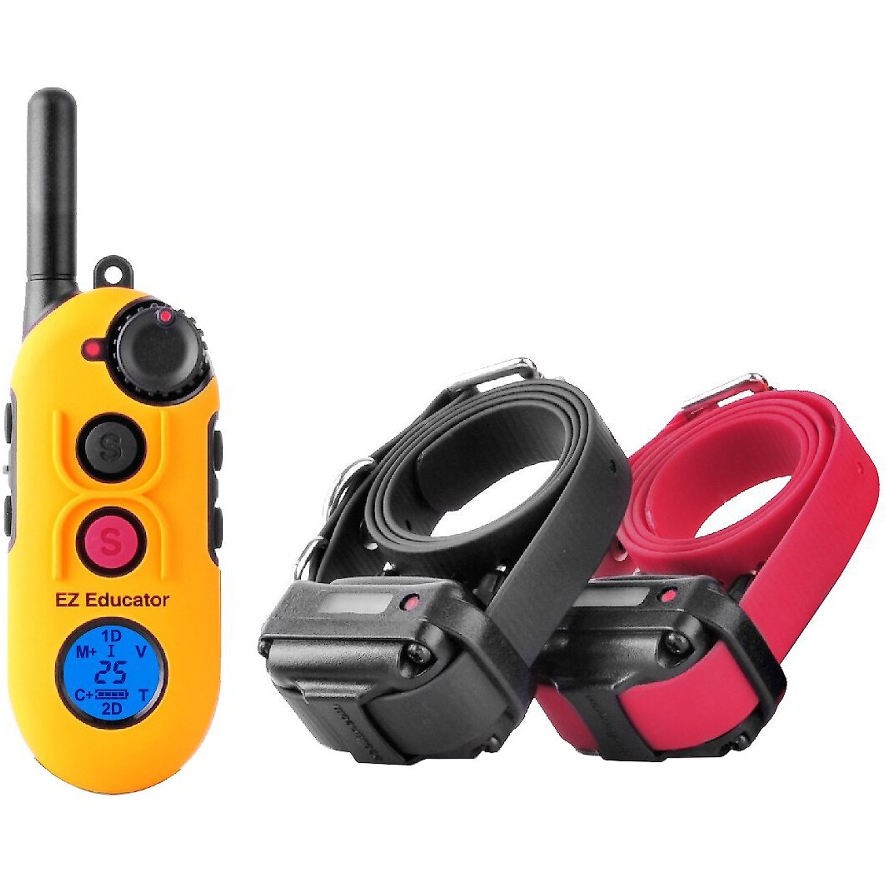 CUE Add on Yellow Ecollar with Safety Level Lock Boost Vibration Waterproof  Rechargeable for Small Medium Large Dogs Dog Training Collar by Dogtra 