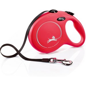 Flexi Classic Nylon Tape Retractable Dog Leash, Red, Large: 26-ft long