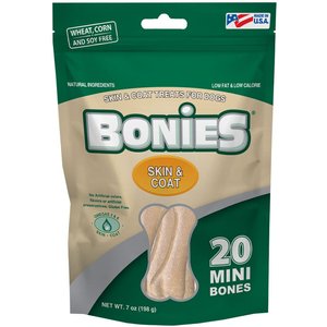 BONIES Skin & Coat Formula Mini Dog Treats, 20 count