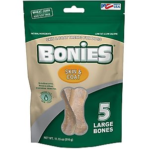 BONIES Skin & Coat Formula Large Dog Treats, 5 count
