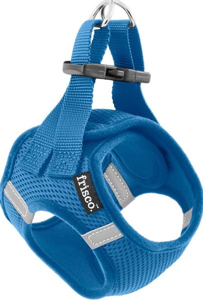 Frisco Small Breed Soft Vest Step In Back Clip Dog Harness, Blue, 11 to 13-in chest slide 1 of 7