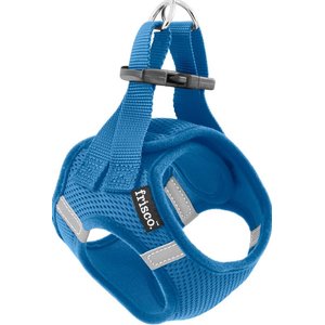 Frisco Small Breed Soft Vest Step In Back Clip Dog Harness, Blue, 18 to 21-in chest