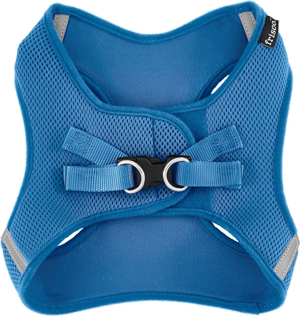 FRISCO Small Breed Soft Vest Step In Back Clip Dog Harness, Blue, 21 to