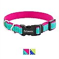 Frisco Patterned Nylon Dog Collar, Pink Polka Dot, Small: 10 to 14-in neck, 5/8-in wide
