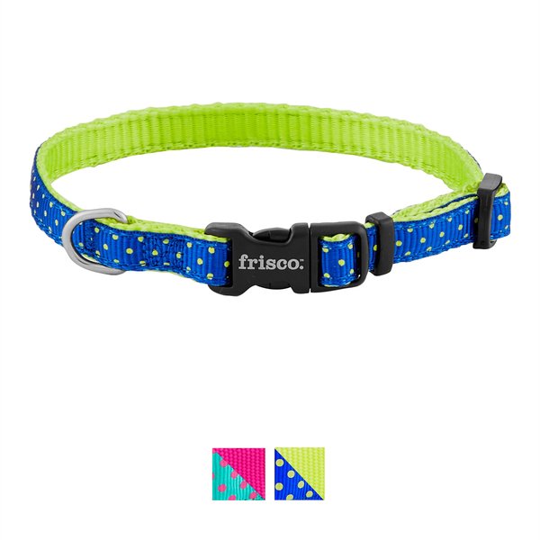 Polka Dot Dog Lead Size 0.375 x 60 Color Green Blue