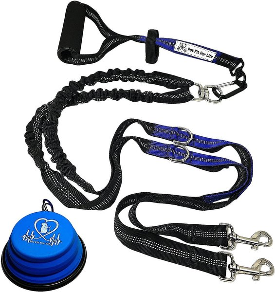 Pet Fit For Life Dual Dog Leash with Bowl, Large slide 1 of 8