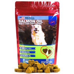 Particular Paws Salmon Oil Skin & Coat Soft Chews Dog Supplement, 65 count