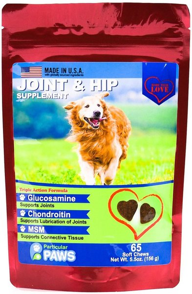 Particular Paws Joint & Hip Soft Chews Dog Supplement, 65 count slide 1 of 7