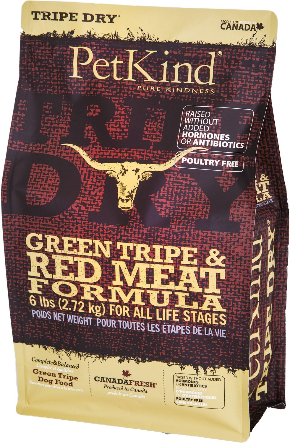 PETKIND Tripe Dry GrainFree Red Meat & Green Tripe Formula Dry Dog