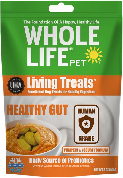 Whole Life Living Treats Pumpkin Flavor Freeze-Dried Dog Treats, 3-oz bag slide 1 of 7