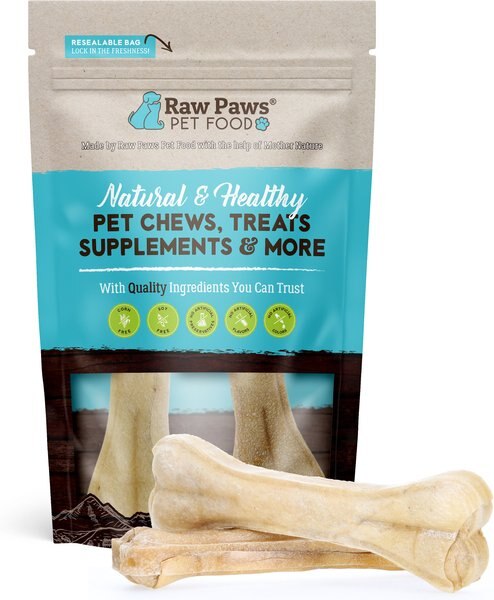Raw Paws Compressed Rawhide Bone Dog Treats, 6-in, 2 count slide 1 of 8