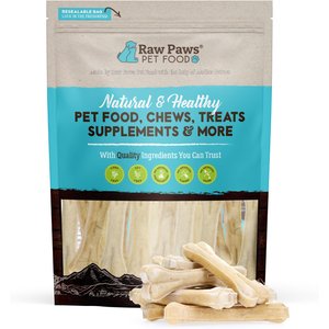 Raw Paws Compressed Rawhide Bone Dog Treats, 6-in, 20 count