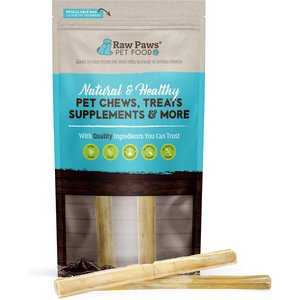 Raw Paws Compressed Rawhide Stick Dog Chews, 10-in, 2 count