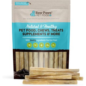 Raw Paws Compressed Rawhide Stick Dog Treats, 10-in, 20 count