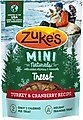 Zuke's Mini Naturals Holiday Trees Turkey & Cranberry Recipe Dog Treats, 5-oz bag