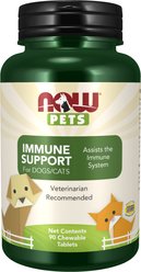 NOW Pets Immune Support Dog & Cat Supplement, 90 count