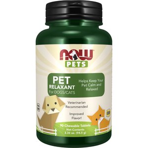 NOW Pets Pet Relaxant Dog & Cat Supplement, 90 count