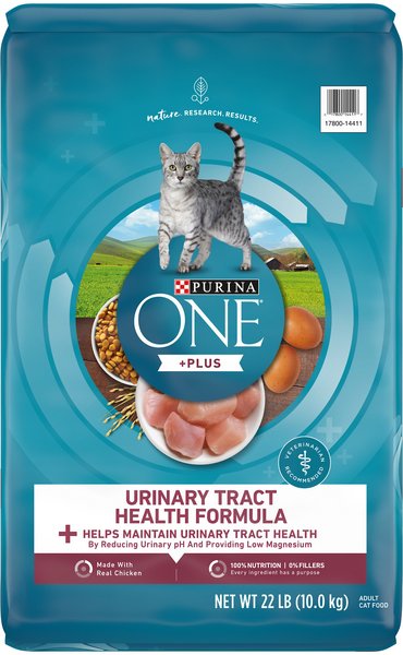 Purina ONE High Protein +Plus Urinary Tract Health Formula Dry Cat Food, 22-lb bag slide 1 of 11