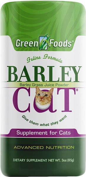 Green Foods Barley Cat Grass Juice Powder Cat Supplement, 3-oz jar slide 1 of 5