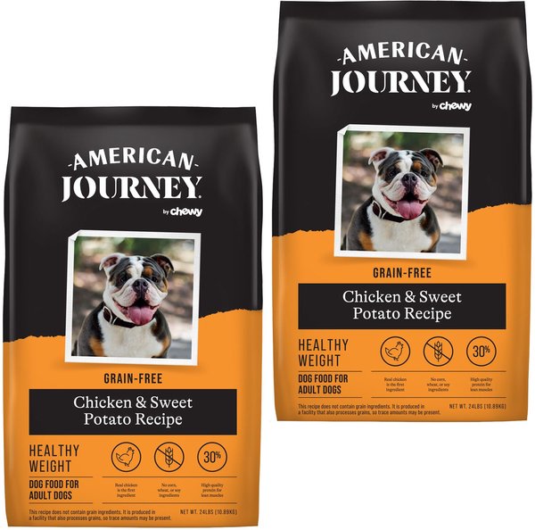 AMERICAN JOURNEY Grain Free Healthy Weight Chicken Sweet Potato Recipe Dry Dog Food 24 lb bag 24 lb bag bundle of 2 Chewy