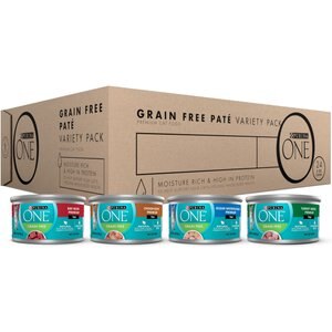 Purina ONE Grain-Free Variety Pack Natural High Protein Canned Cat Food, 3-oz, case of 24