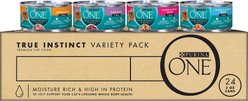 Purina ONE True Instinct 4 Flavors Variety Pack Canned Cat Food, 3-oz, case of 24