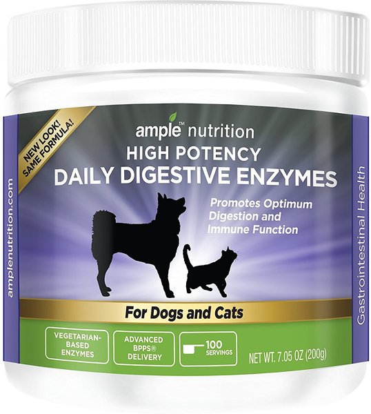 Ample Nutrition High Potency Daily Digestive Enzymes Dog & Cat Supplement, 7.05-oz jar slide 1 of 5
