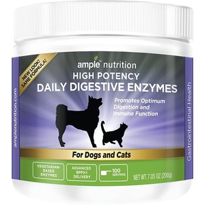 Ample Nutrition High Potency Daily Digestive Enzymes Dog & Cat Supplement, 7.05-oz jar