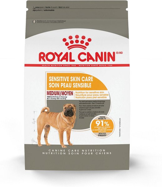 CANIN Canine Care Nutrition Medium Sensitive Skin Care Dry Dog Food, 17-lb bag - Chewy.com
