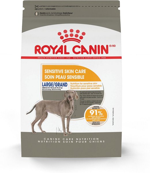 Chemicaliën George Bernard Televisie kijken ROYAL CANIN Canine Care Nutrition Large Sensitive Skin Care Dry Dog Food,  30-lb bag - Chewy.com