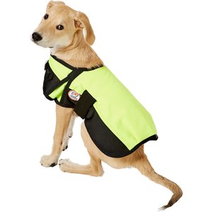 Derby Originals 600D Waterproof Dog Blanket Coat, Lime Green/Black, 13.5-in