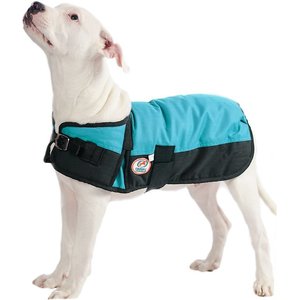 Derby Originals 600D Waterproof Dog Blanket Coat, Hurricane Blue/Black, 26.5-in