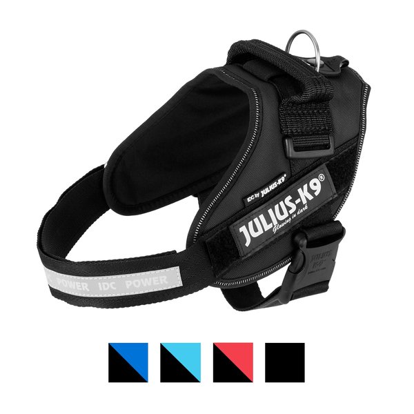 Julius-K9 IDC Powerharness Nylon Reflective No Pull Dog Harness, Black, Size 0: 22.8 to 30-in chest slide 1 of 11