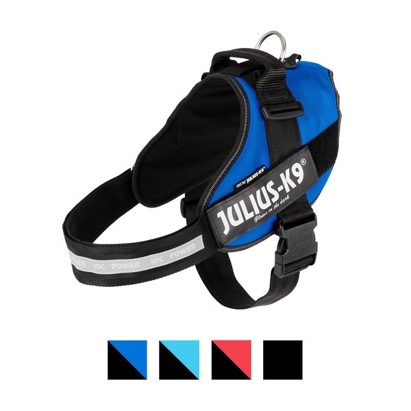 Julius-K9 IDC Powerharness Nylon Reflective No Pull Dog Harness, Blue, Size 3: 32.5 to 46.5-in chest slide 1 of 11