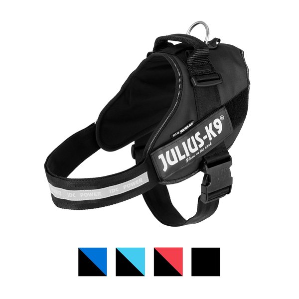 Julius-K9 IDC Powerharness Nylon Reflective No Pull Dog Harness, Black, Size 3: 32.5 to 46.5-in chest slide 1 of 11