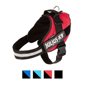 Julius-K9 IDC Powerharness Nylon Reflective No Pull Dog Harness, Red, Size 3: 32.5 to 46.5-in chest