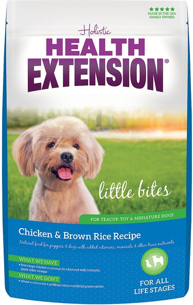 Health Extension Little Bites Chicken & Brown Rice Recipe Dry Dog Food, 1-lb bag slide 1 of 8