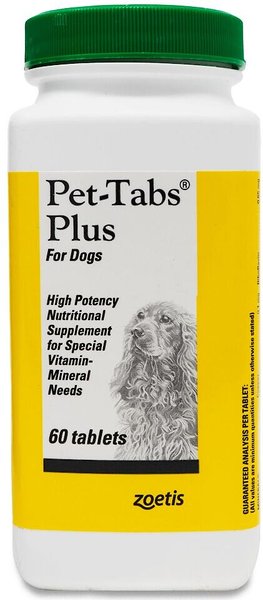 Pet-Tabs Plus Vitamin-Mineral Dog Supplement, 60 count slide 1 of 3