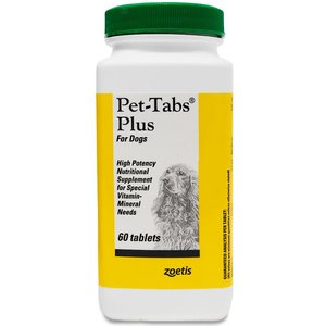 Pet-Tabs Plus Vitamin-Mineral Dog Supplement, 60 count