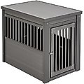 New Age Pet ecoFLEX Single Door Furniture Style Dog Crate & End Table, Grey, 29 inch