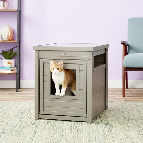 TRIXIE Wooden Cat Home & Litter Box Cover, Gray