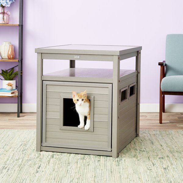 NEW AGE PET ECOFLEX Litter Box Cover End Table, Grey, Jumbo