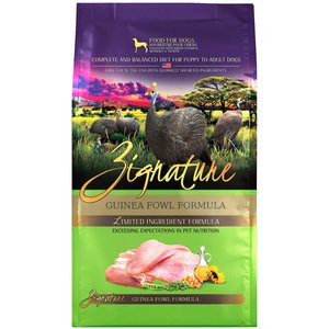 Zignature Guinea Fowl Limited Ingredient Formula Grain-Free Dry Dog Food, 4-lb bag