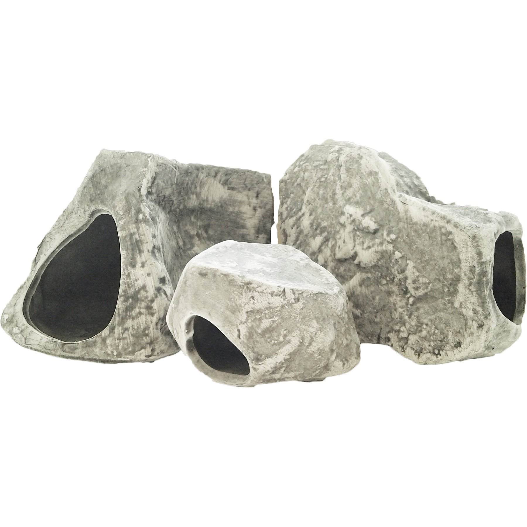 UNDERWATER GALLERIES Assorted Cichlid Aquarium Stone Caves, 3 count box ...