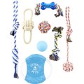 Otterly Pets Assorted Small to Medium Ropes, Flying Disc & Ball Dog Toys, 8 count