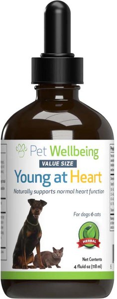 Pet Wellbeing Young at Heart Bacon Flavored Liquid Heart Supplement for Dogs & Cats, 4-oz bottle slide 1 of 3
