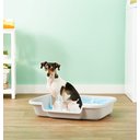 Puppy Pan Dog, Cat & Small Animal Litter Pan, Gray, Large