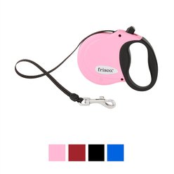Frisco Nylon Tape Reflective Retractable Dog Leash, Pink, X-Small: 12-ft long, 5/16-in wide