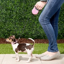 Frisco Nylon Tape Reflective Retractable Dog Leash, Pink, X-Small: 12-ft long, 5/16-in wide slide 2 of 5